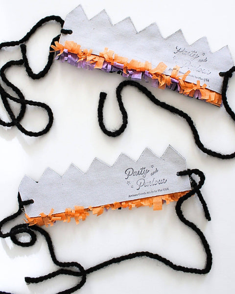 Halloween Sparkle Witch Mystical Dress Up Costume Crown : Orange & Purple