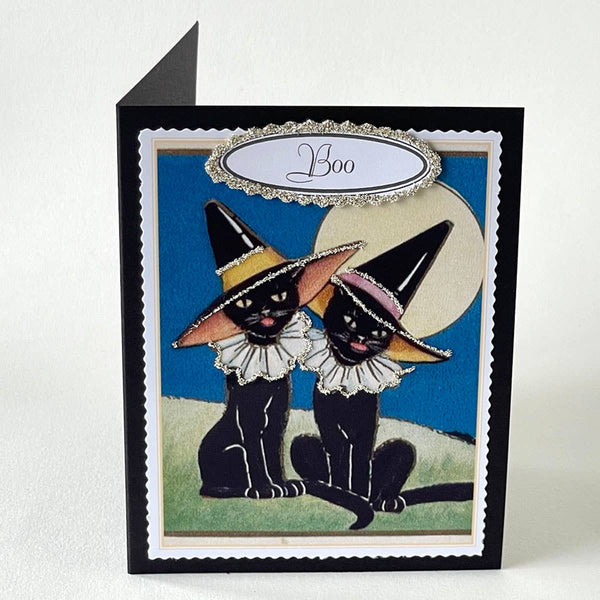 Cards Halloween: Witch Rides