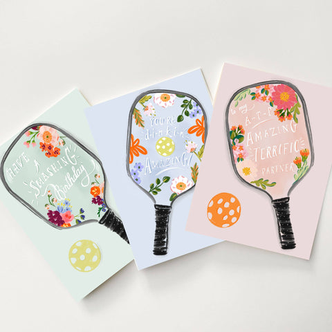 Pickleball Assorted Boxed Card Set of 8 Note Cards