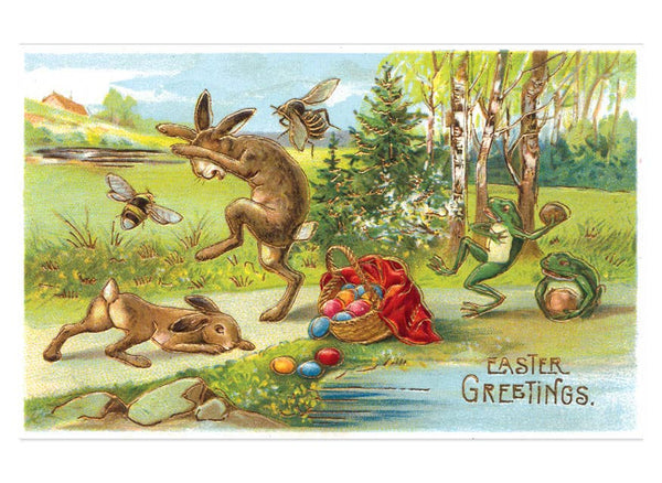 Joyful Easter Postcard Box - 36 Unique Vintage Postcards
