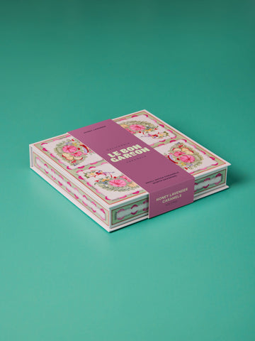 Honey Lavender Caramels, Pink Floral Gift Box 6oz