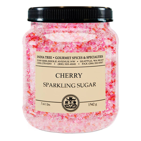 Cherry Pink Sparkling Sugar: Small Jar (3.5 oz) – Case of 6