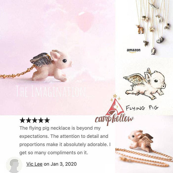 Flying Pig Necklace