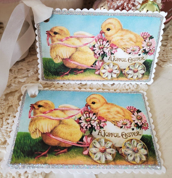 Easter Gift Tag Chics n Egg Cart