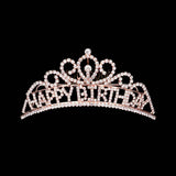 HAPPY BIRTHDAY Rhinestone Party Tiara: Clear,Silver