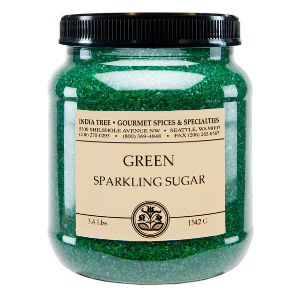 Emerald City Green Sparkling Sugar: Small Jar (3.5 oz) – Case of 6