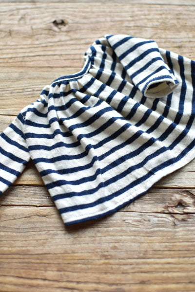 Ruthie the Rabbit – Heirloom Wool Doll in Harbor Stripe Set