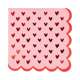VAL1138 - Scalloped Hearts Cocktail Napkin
