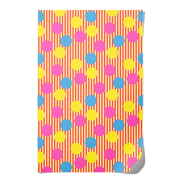 Polka Dots wrapping paper: Roll of 3 Sheets