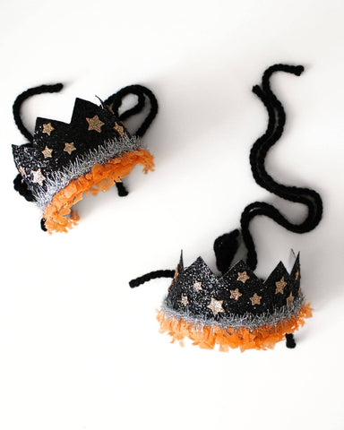 Halloween Sparkle Witch Mystical Dress Up Costume Crown : Orange