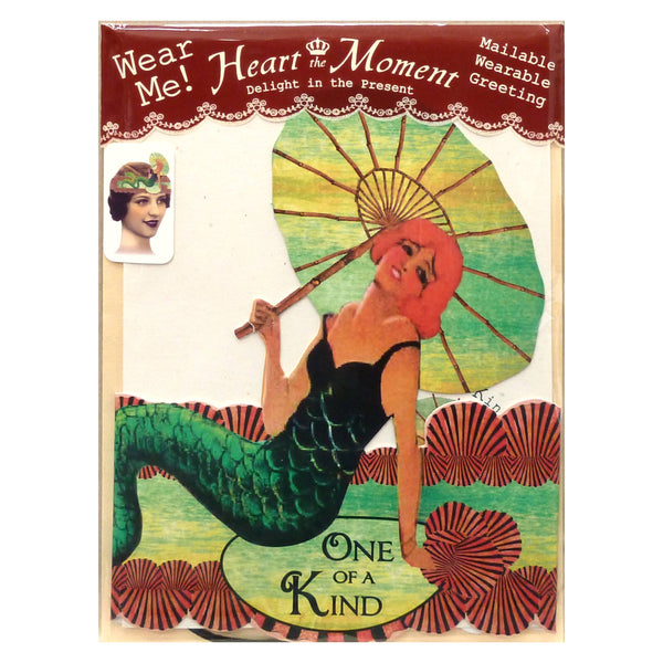 Greeting Card with Tiara, One of a Kind, Mermaid