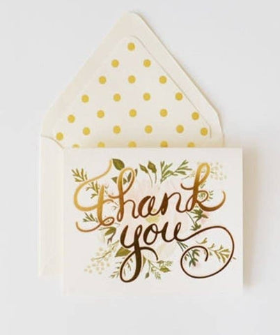 Thank You With Flowers Greeting Card
