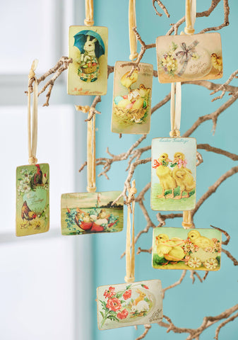 Vintage Easter Card Metal Decoration