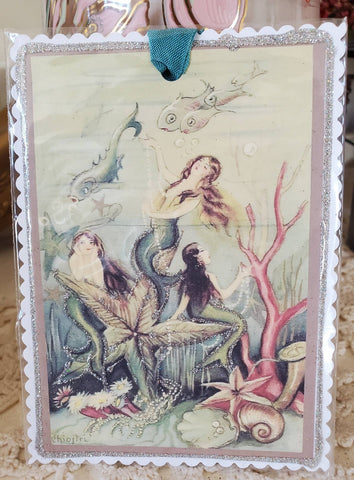 Mermaids n Starfish Gift Tag Keepsake: Small