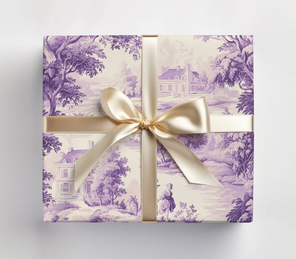 Lavender  Toile Gift Wrap  