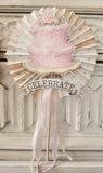 Celebrate Pink Cake n Roses Decoration Wand