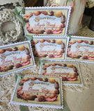 Souvenir Gift Tag Custom Sea Shells Glitter