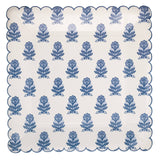 BLU1242 - Blue Flower Block Print 10" Plate