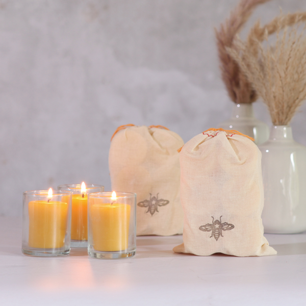 Pure Beeswax Votives (Case of 18 w/ Display Box)