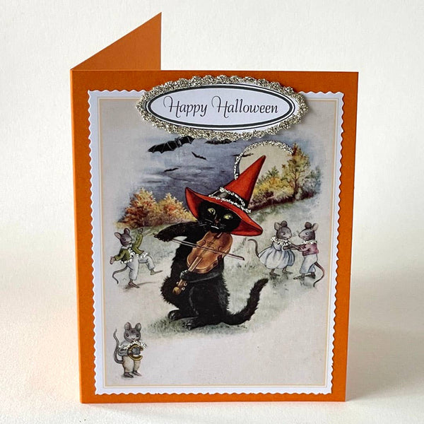 Cards Halloween: Witch Rides