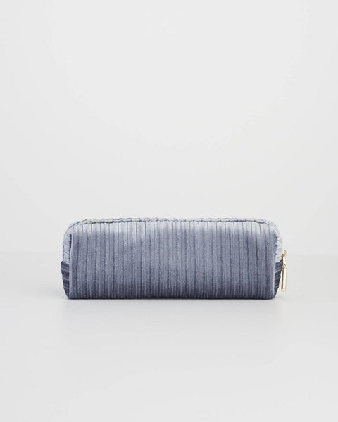 FABLE Blue Corduroy Velvet Pencil Case