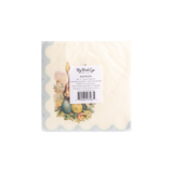 PLNP236 - Vintage Easter Bunny Scallop Paper Cocktail Napkin