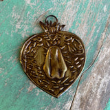 Brass Medallions: Oval Crown Hearts
