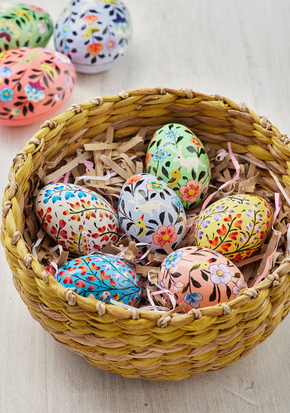 Kashmiri Bunny&Chick Hand Painted Egg Decoration