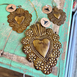 Floral Tin Sacred Hearts: Small