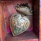 Jesus Through Mary Sacred Heart Box: Gold