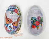 Vintage Style Tin Easter Eggs: Blue Egg