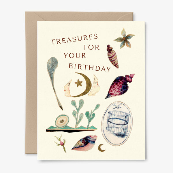 Treasures For Your Birthday Card | Collage | Stars & Moon: Packaged in Plastic Sleeves