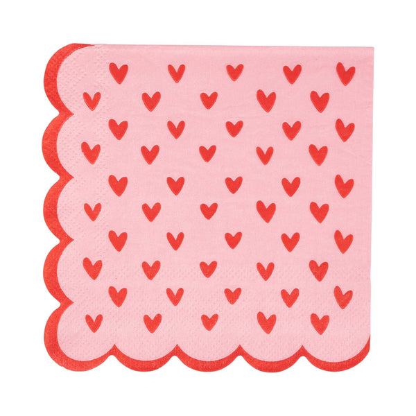 VAL1138 - Scalloped Hearts Cocktail Napkin