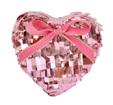 Refillable Mini 4" Tabletop Piñata - Metallic Fringe Heart: Pink