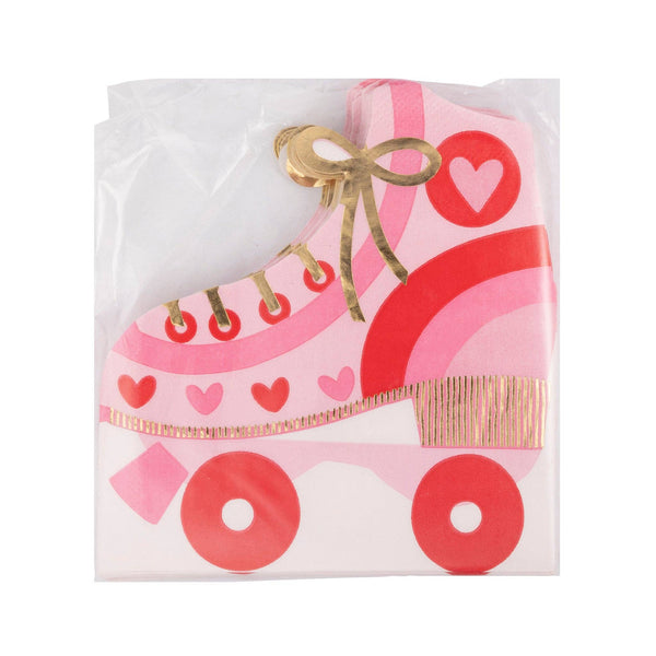 PLNP766 - Foil Roller Skate Shaped Guest Napkin