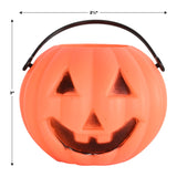 Plastic Miniature Pumpkin 3" x 2¾" Buckets, 6 per pack,