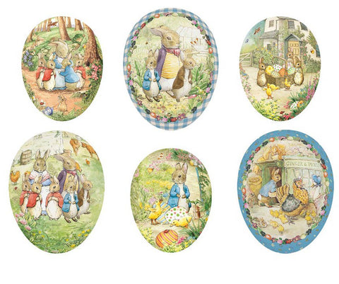 Beatrix Potter Eggs, Large, 6 Assorted