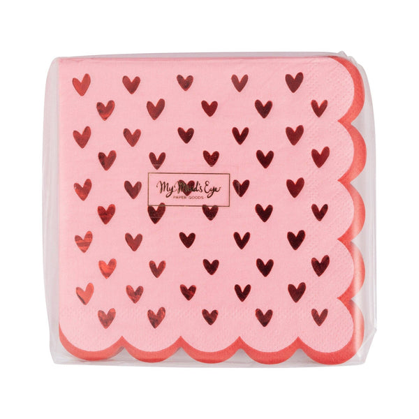 VAL1138 - Scalloped Hearts Cocktail Napkin
