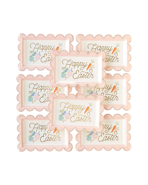 PLTS358P - Easter Scallop Shaped Plate