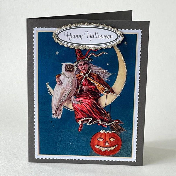 Cards Halloween: Witch Rides