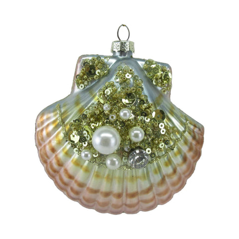 Shimmer Scallop Shell Orn