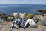 Ruthie the Rabbit – Heirloom Wool Doll in Harbor Stripe Set