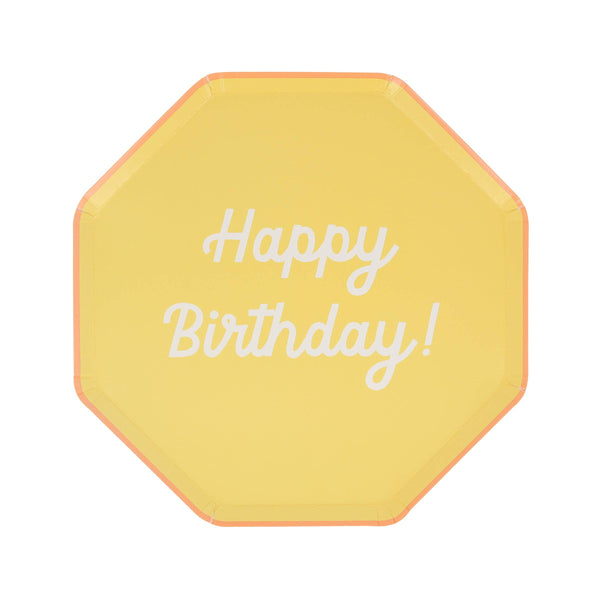 Mixed Happy Birthday Side Plates
