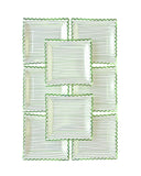 SPD1040 - Green Striped Paper Plate