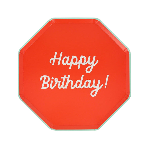 Mixed Happy Birthday Side Plates