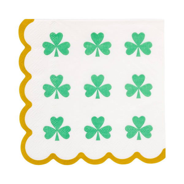 PLNP1911 - FOIL Nine of Clubs Cocktail Napkin (18ct)