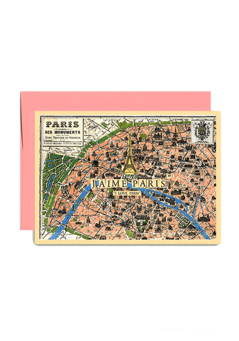 J'aime Paris Folded Greeting Card