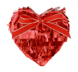 Refillable Mini 4" Tabletop Piñata - Metallic Fringe Heart: Pink