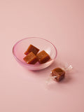 Bitten Peach Caramels, Yellow Floral Gift Box, 6 oz