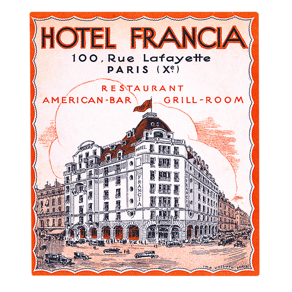 Bonjour Paris - Travel Label Sticker Box